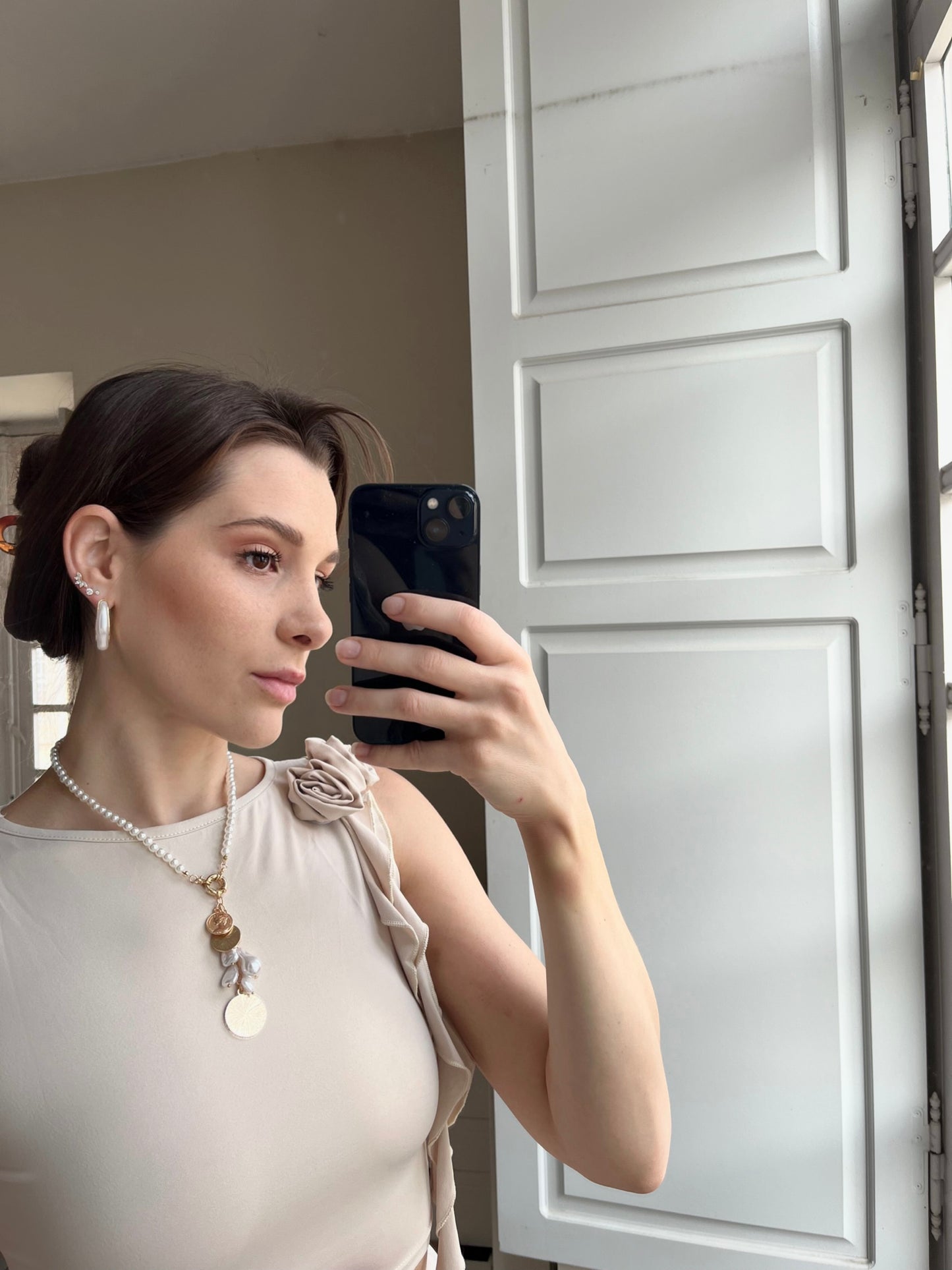 Boucles d'oreilles effet perlé