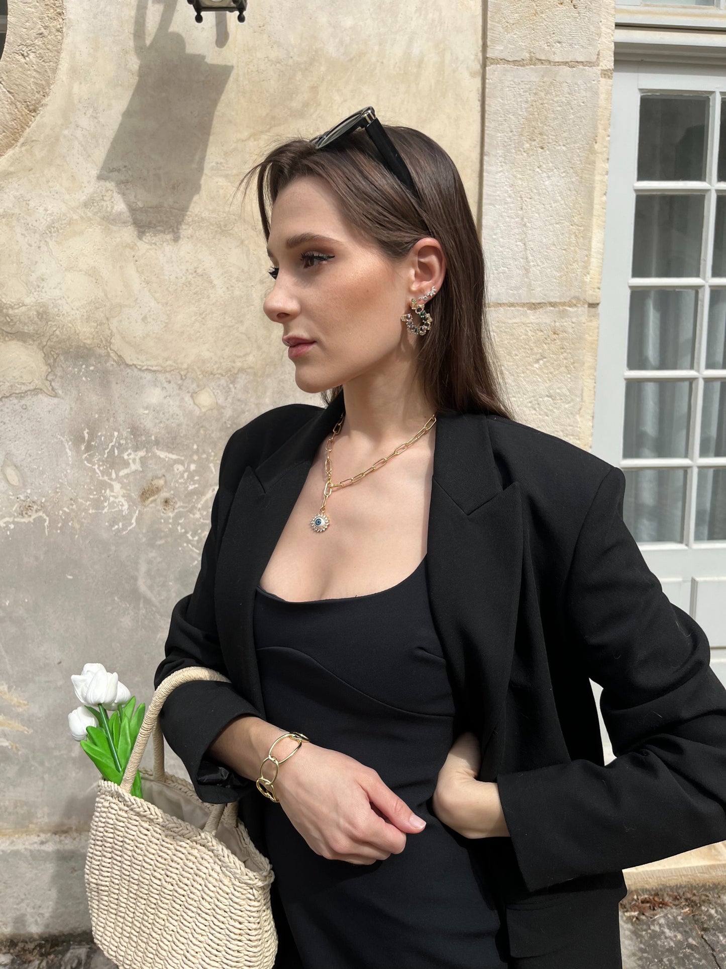 Bracelet ouvert design chaine