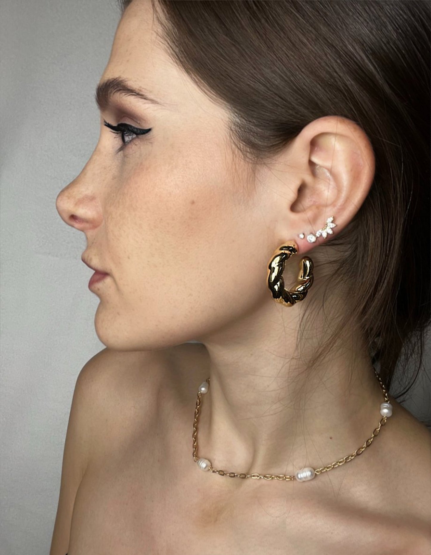 Boucles d'oreilles créoles torsadées