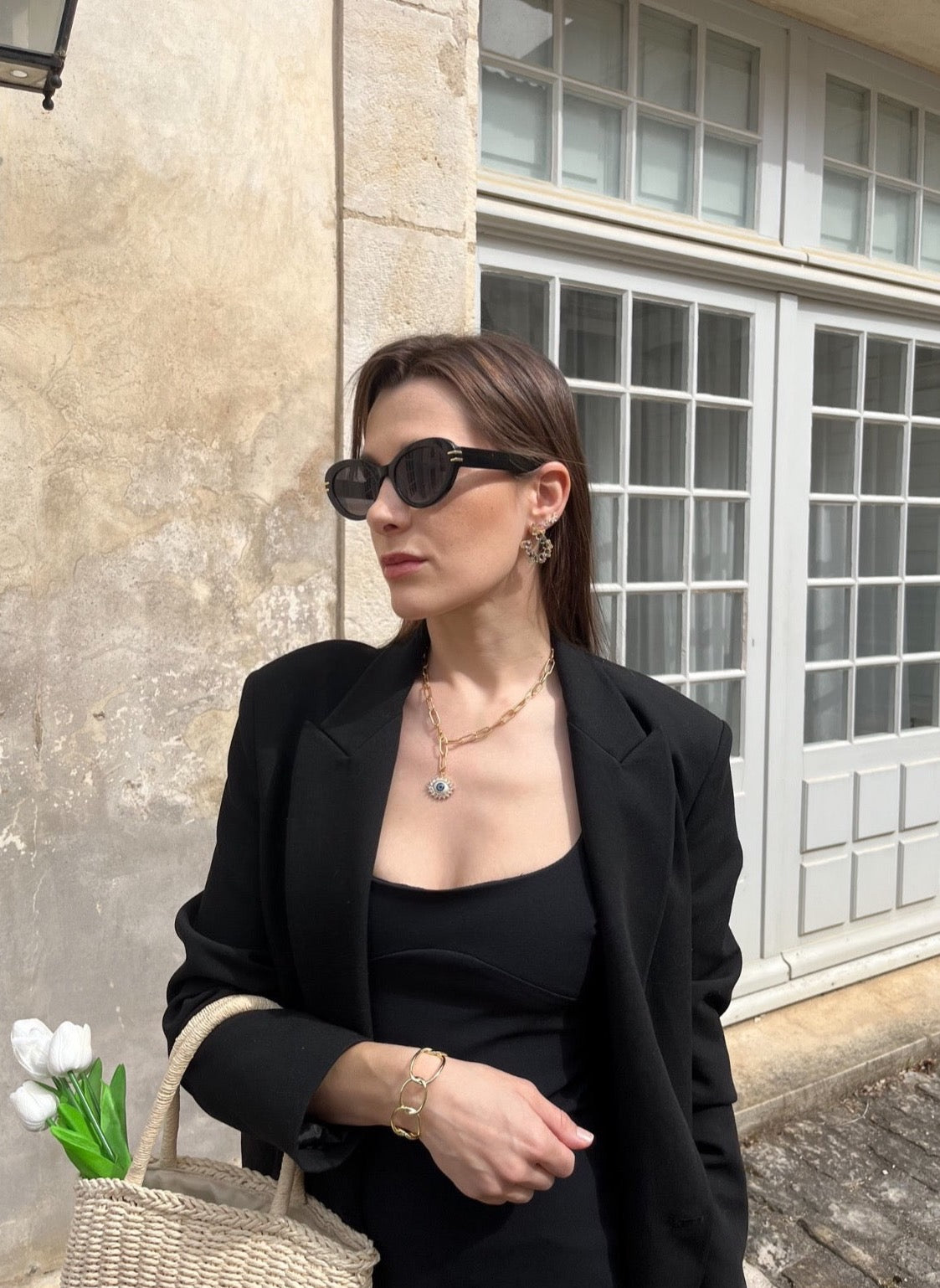 Collier en chaine avec pendentif oeil