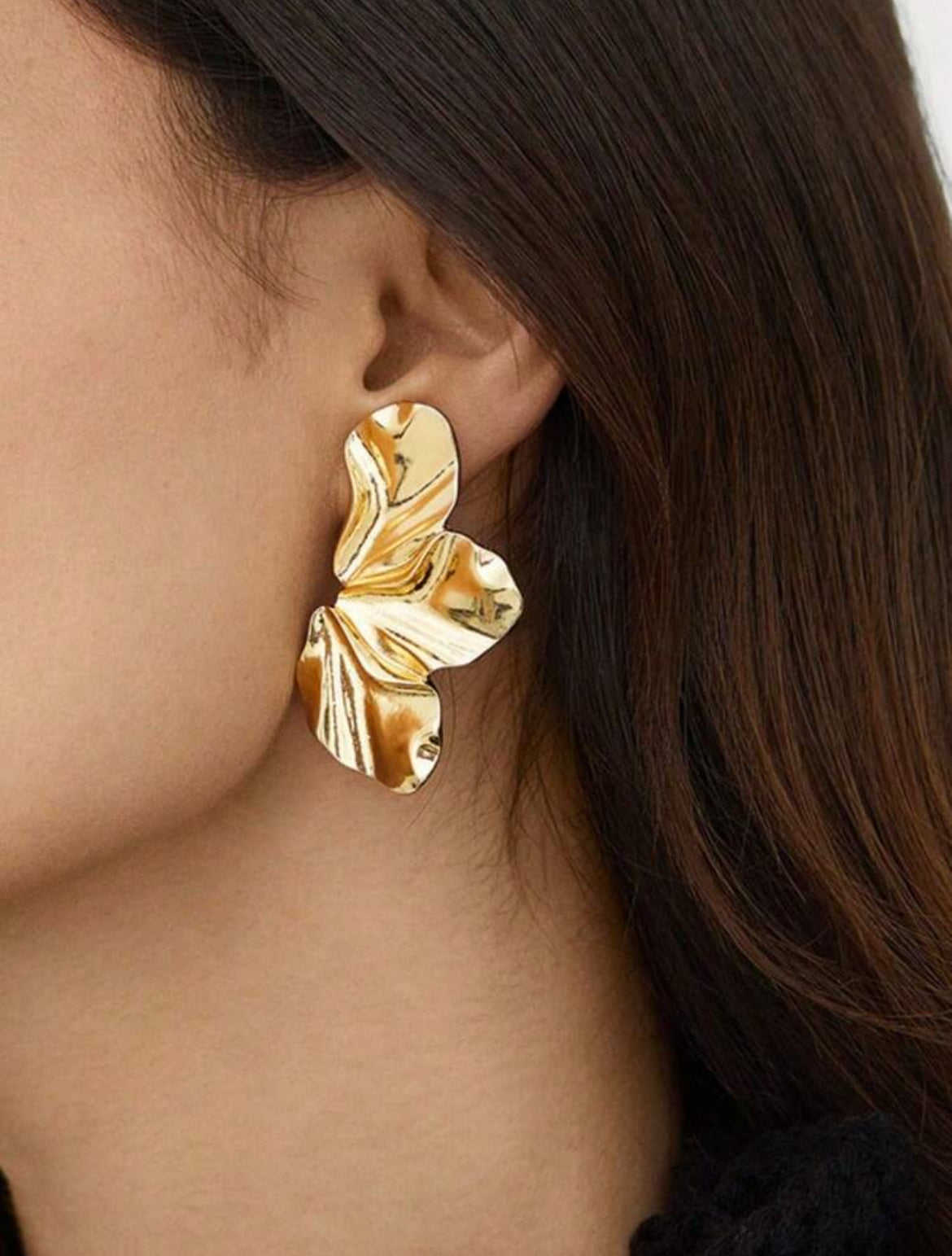 Boucles d'oreilles en feuilles, acier inoxydable