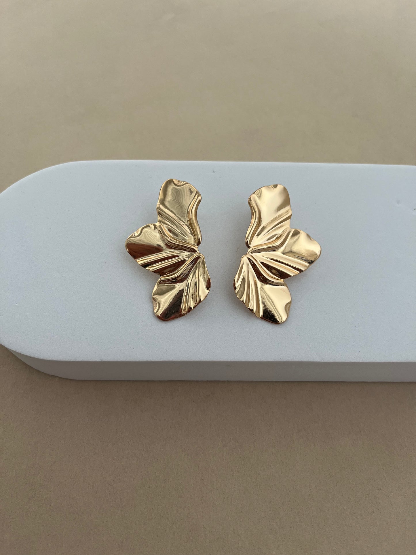Boucles d'oreilles en feuilles, acier inoxydable