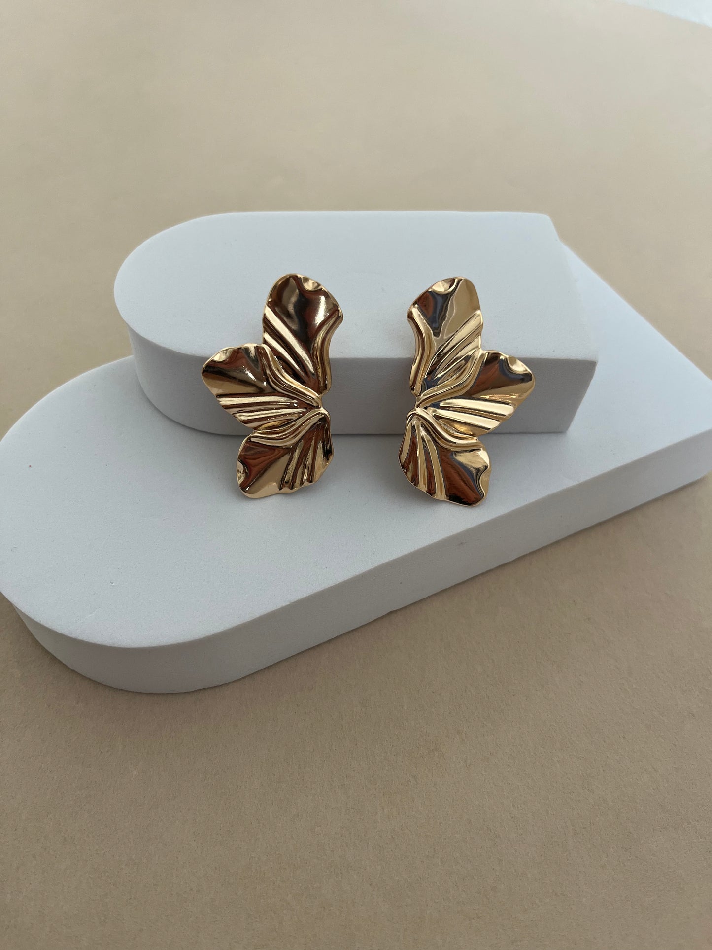 Boucles d'oreilles en feuilles, acier inoxydable